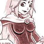 Second pic of Starfire with plump nipples gets penetrated real hard \\ Online Super Heroes \\