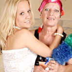 First pic of Hot blonde babe doing her mature lesbian maid
