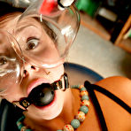 Second pic of Mindy Lynn gets roped and fucked in her pussy @ Disgraced18.com