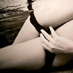 Third pic of Laetitia Casta sexy and naked b-&-w pics