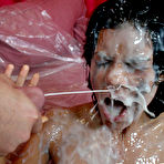 Third pic of Fucked up Facials - Hot slut sucking dicks until gets an extreme facial