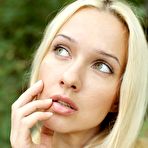Fourth pic of Skinny Blonde Model Naked On A Bench