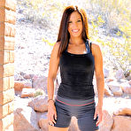 First pic of Zoey Shows Shaved Pussy In The Outdoors
