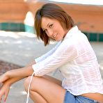 Fourth pic of FTV Videos! Adorable amateur redhead cute teen babe nude poses outdoor action! 