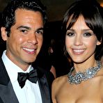 Third pic of Jessica Alba posing for paparazzi in short red dress