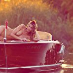 Fourth pic of Maggie May enjoys the sun outdoors in a blue bikini (Playboy - 12 Pictures)
