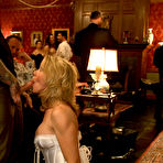 Second pic of SexPreviews - Beretta James slave girl at bdsm party with cocks in every wet hole