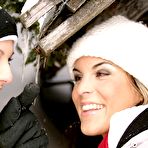 First pic of Mili Jay and her friend melt the snow with their hot pussies