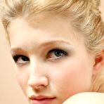 Third pic of Classy Slim Blonde Model Teases In The Living Room