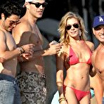 Fourth pic of LeAnn Rimes side of boob in tiny bikini in Malibu
