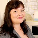 Fourth pic of Chubby Loving - Busty Fat Brunette Shows Pussy In Office