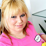 First pic of Busty spreads her buns shamelessly behind the camera