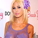 Third pic of Supermodel Shauna Sand shows her big nude boobs under fully transparent dress