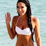 First pic of Tulisa Contostavlos in white bikini in Bermuda