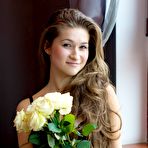 First pic of Busty Girl With Roses