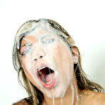 Fourth pic of Fucked up Facials - Horny hot babes taking a huge facial cumshot