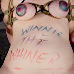 Fourth pic of SexPreviews - Winnie Rider blonde high heels is rope bound with red ballgag