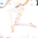 First pic of Hot Horny Babe Strips Off Her White Pantyhose