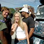 First pic of GangBang Squad - Blonde Chelsea fucking big hard cocks at once!