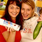 First pic of Jennifer Max Teen Lesbians Licking Whip Cream Pussy