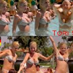Second pic of Celebrity actress Tori Spelling bed scenes in red lingerie | Mr.Skin FREE Nude Celebrity Movie Reviews!