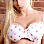 First pic of Jenny Poussin - Alluring blonde babe Jenny Poussin strips her pink panties and shows her booty.