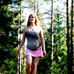 First pic of Busty blonde takes a piss outdoors