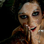 Fourth pic of Fucked up Facials - Hot and horny babe gets her face completely full of man-sauce