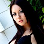 Fourth pic of Natasha Belle In A Black And White Dress