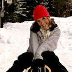 First pic of Jana Mar Skinny Teen With Great Nipples Stripping In The Snow