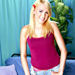 First pic of porn star Katie Summers stuffing her pink pussy with a red dildo!