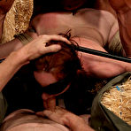 Third pic of SexPreviews - Audrey Lords redhead is fucked in bondage gangbang soaked in cum