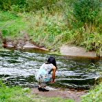 Fourth pic of Tight teen takes a piss outdoors