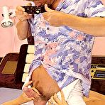 Fourth pic of Rodox Horny seventies lady flashing her pussy outdoor