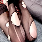 Third pic of Torn Pantyhose Bondage