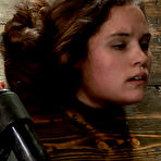 First pic of SexPreviews - Charlotte Vale bound in stocks is strapon ass fucked by lezdom Isis Love