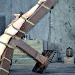 Fourth pic of SexPreviews - Zayda is bound in metal her mouth open with a spreader