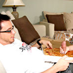 Second pic of Melody Jordan interrupts ballet practice to pirouette on his pole