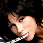 Second pic of Brooklyn Lee uses her mouth and pussy to stimulate his dick