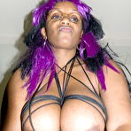 Third pic of Black breasted Carol shows and plays her massive melons