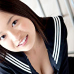 Second pic of Mayumi Yamanaka Asian takes skirt off and shows cunt in panty