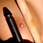 Third pic of Sex Previews - Black Angelica in leather corset and stockings is masturbating wet pussy