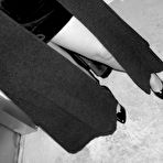 Fourth pic of SexPreviews.EU - Blonde upskirt while waiting for elevator