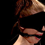 First pic of SexPreviews - Sensi Pearl petite brunette is made to cum in metal bondage