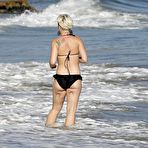 Third pic of Pink caught ib black bikini on the beach