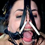 Third pic of SexPreviews - Katharine Cane is bound in cage her pussy spread for filling