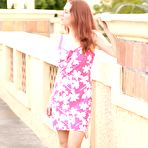 First pic of Smokie Flame - Smokie Flame strips her sexy pink dress outdoors and shows us her amazing hot ass.