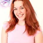 First pic of Smokie Flame - Smokie Flame takes all of her clothes on the bed and shows us her gaping muff.