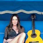 Fourth pic of Carla Bruni sexy posing photoshoot