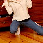 First pic of Lovely Anne - Hot blonde teen Lovely Anne takes off her blue jeans and shows us her amazing ass.